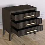 Тумба Primo  с тремя ящиками шпон темный орех варинант исполнения - 3 | Loft Concept в Тюмени