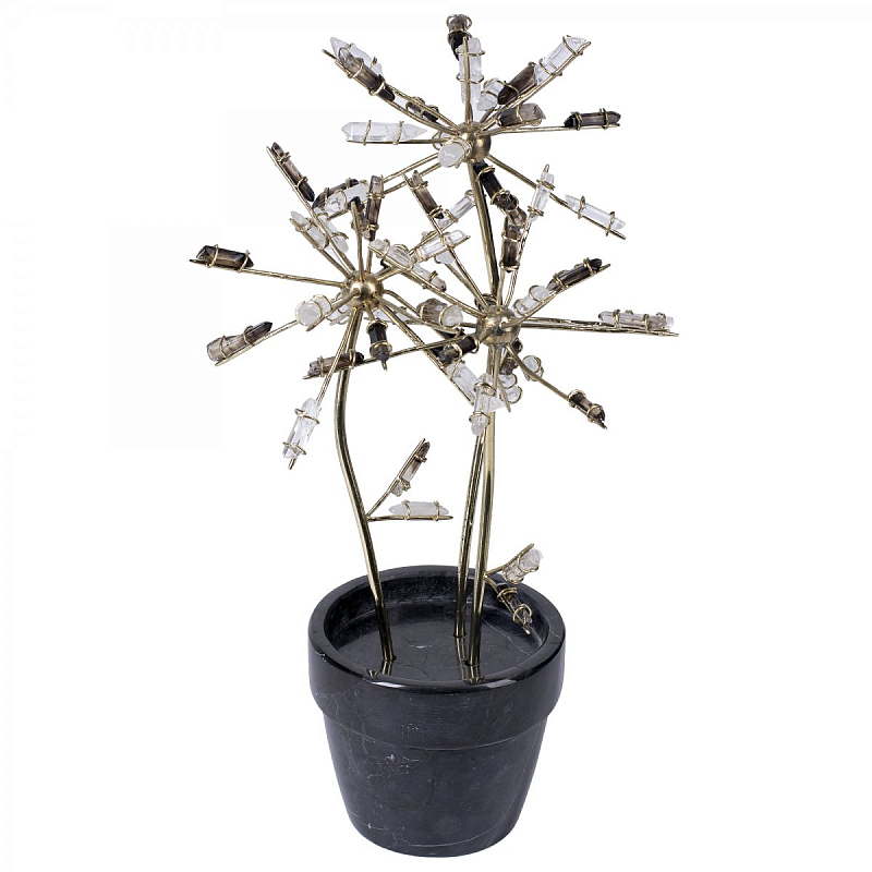 Статуэтка BAUBLE BLOSSOMS marble flower Черный Статуэтка BAUBLE BLOSSOMS marble flower Черный в Тюмени | Loft Concept