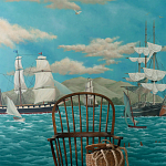 Обои ручная роспись Nantucket Crossing Brandt colourway on scenic paper варинант исполнения - 3 | Loft Concept в Тюмени