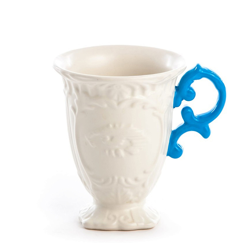 Кружка Seletti I-Mug Blue Белый Голубой Кружка Seletti I-Mug Blue Белый Голубой в Тюмени | Loft Concept