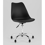 Офисный стул на металлическом основании EGGERY Black пластик варинант исполнения - 1 | Loft Concept в Тюмени