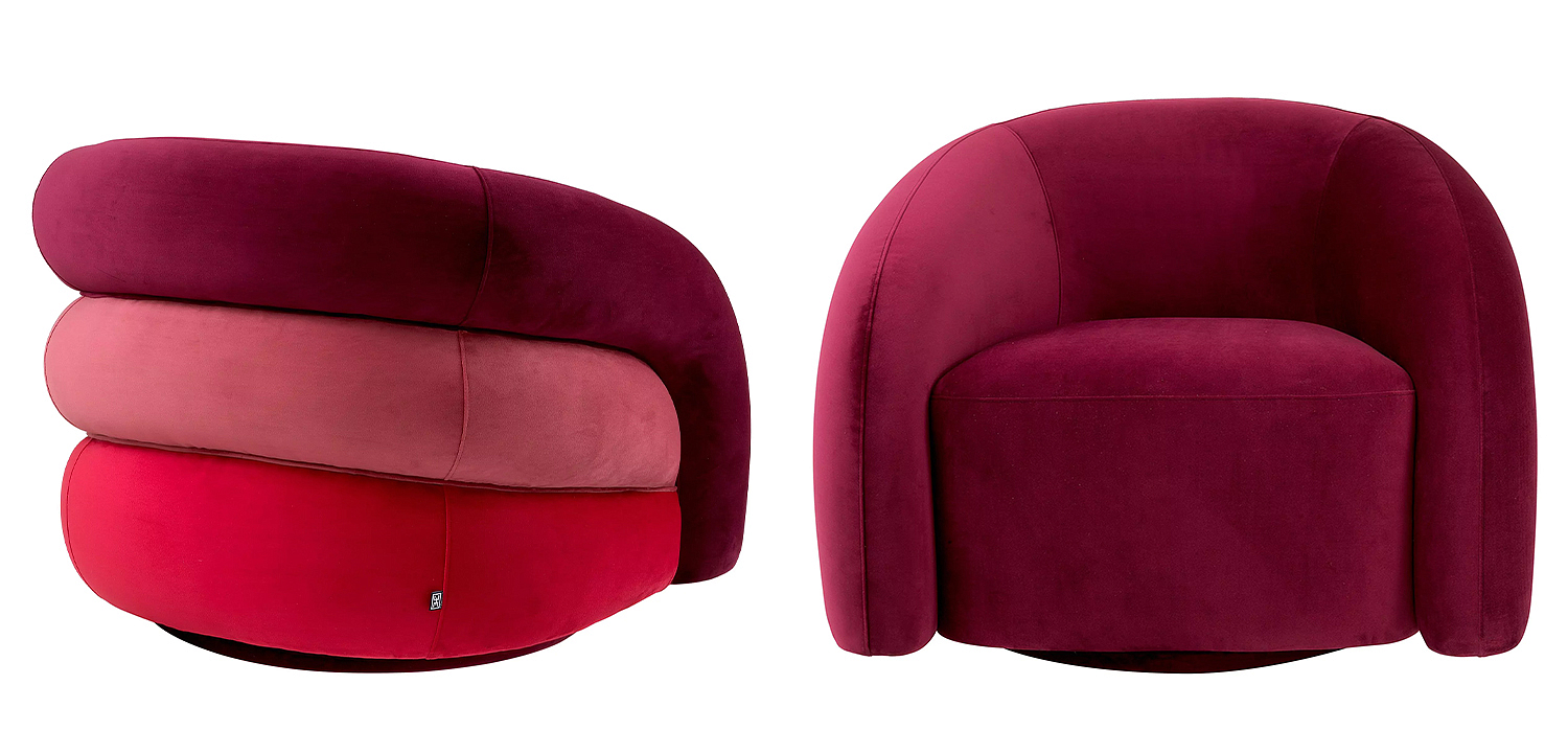 Кресло Eichholtz Chair Novelle Bordeaux Red Velvet Кресло Eichholtz Chair Novelle Bordeaux Red Velvet - Loft-Concept в Тюмени