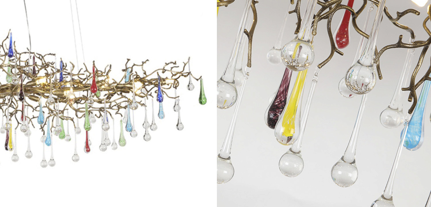 Люстра Waterfall Chandelier Colored Drops Люстра Waterfall Chandelier Colored Drops - Loft-Concept в Тюмени