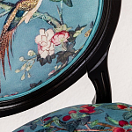Стул из массива бука бирюзовый с изображением птиц и цветов Turquoise Chinoiserie Birds Garden Chair варинант исполнения - 2 | Loft Concept в Тюмени
