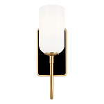  Бра с прямоугольным черным основанием и белым матовым цилиндрическим плафоном Kichler варинант исполнения - 10 | Loft Concept в Тюмени