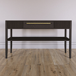 Дизайнерская Консоль с полкой и ящиком Primo Темный орех варинант исполнения - 1 | Loft Concept в Тюмени