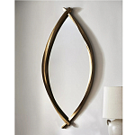 Зеркало овальное в деревянной золотистой раме Oval Gold Lines варинант исполнения - 4 | Loft Concept в Тюмени