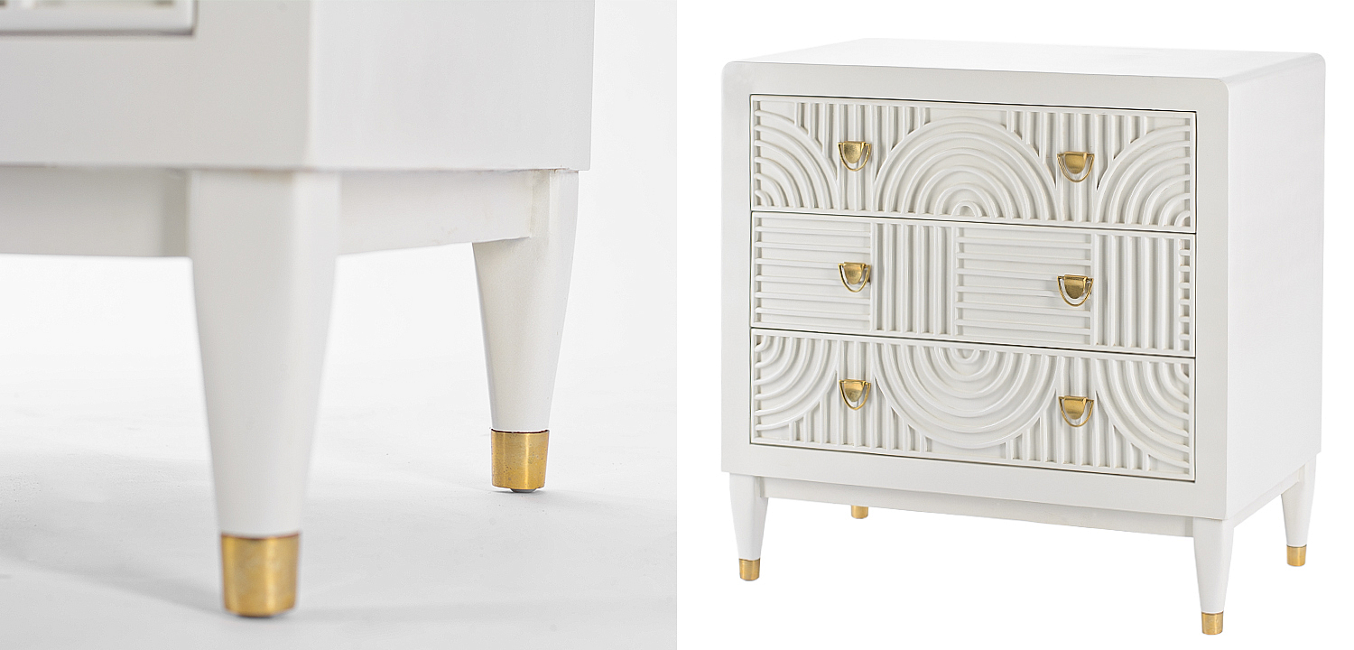 Комод с 3-мя ящиками Seymour Chest Of Drawers white Белый Комод с 3-мя ящиками Seymour Chest Of Drawers white Белый - Loft-Concept в Тюмени