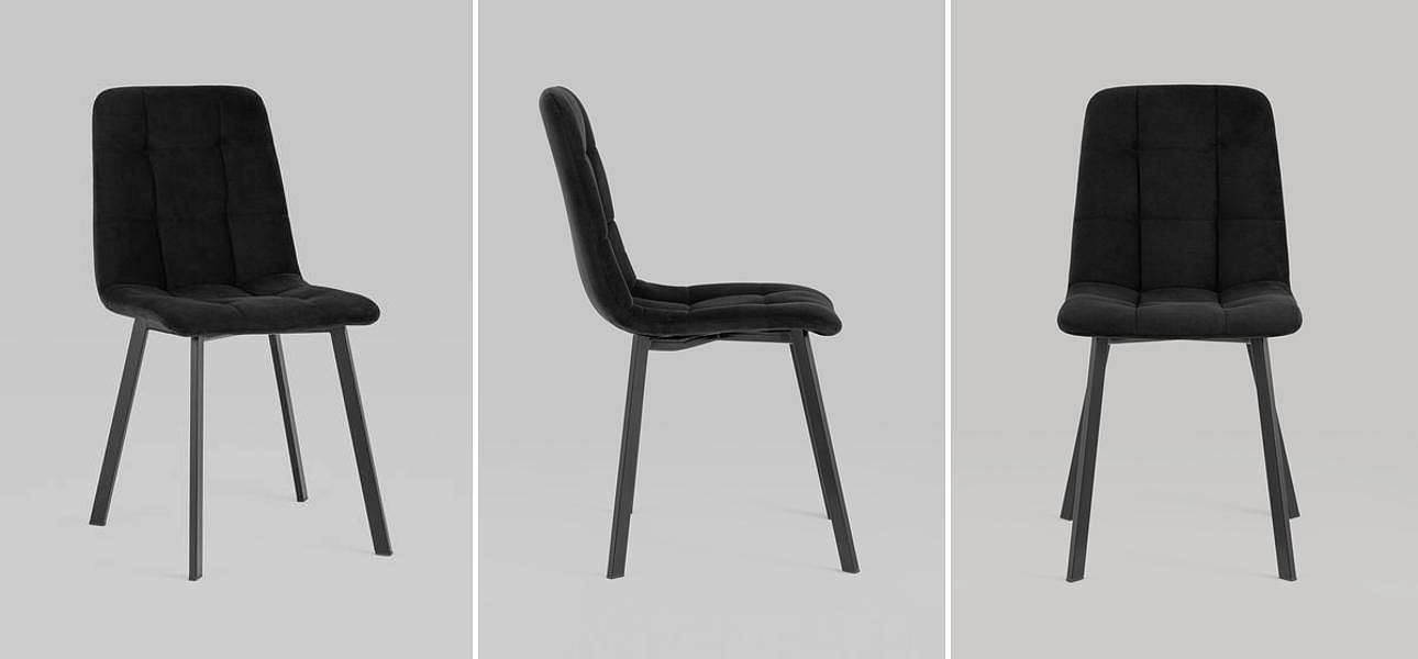 Стул NANCY S Chair Черный Велюр Стул NANCY S Chair Черный Велюр - Loft-Concept в Тюмени