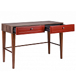 Стол письменный из массива бука с 2-мя ящиками красный Wenge Light варинант исполнения - 3 | Loft Concept в Тюмени