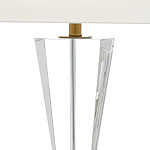 Настольная лампа с прозрачным корпусом и прямоугольным тканевым абажуром Charm and Luxury варинант исполнения - 1 | Loft Concept в Тюмени