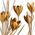 Люстра золотого цвета в виде цветков крокуса Hanging Flowers варинант исполнения - 1 | Loft Concept в Тюмени