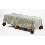 Банкетка Wakonda Gray Zebra с деревянными шариками  варинант исполнения - 1 | Loft Concept в Тюмени