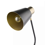 Настольная лампа с наклонным корпусом и подвижным плафоном в сочетании золотистого и чёрного цвета Work Surface Light варинант исполнения - 4 | Loft Concept в Тюмени