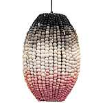 Подвесной светильник вертикальной овальной формы украшенный круглыми бусинами Gradient Oval Pink Pendant Lamp  варинант исполнения - 1 | Loft Concept в Тюмени