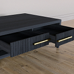 Кофейный стол Primo с двумя ящиками Черный дуб варинант исполнения - 7 | Loft Concept в Тюмени