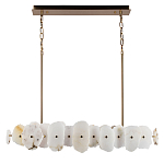 Подвесной светильник с фигурными элементами из белого алебастра Cryptocrystalline Stone варинант исполнения - 1 | Loft Concept в Тюмени