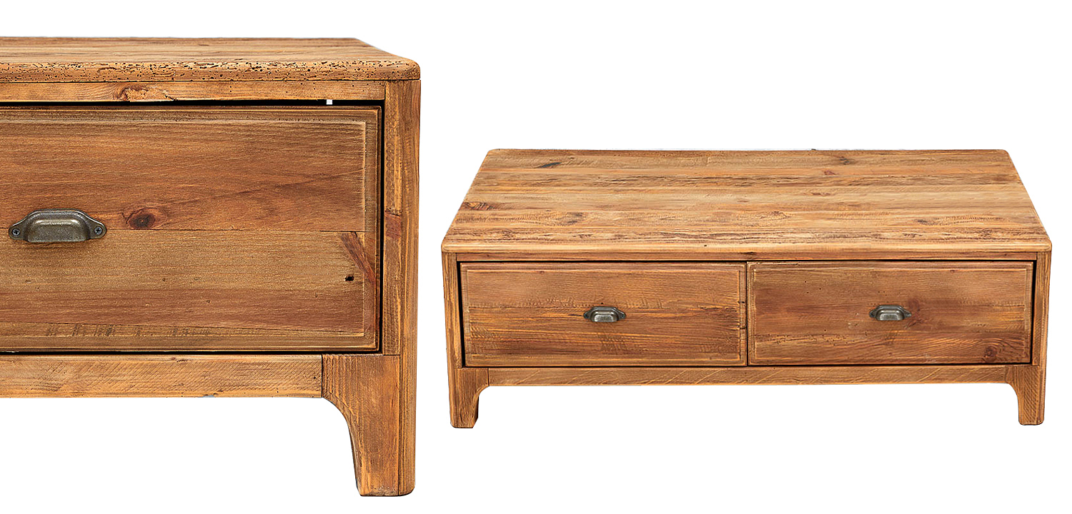 Кофейный стол из массива сосны с 4-мя ящиками Tegan Coffee Table Кофейный стол из массива сосны с 4-мя ящиками Tegan Coffee Table - Loft-Concept в Тюмени