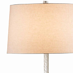 Торшер с тканевым абажуром на серебряном фактурном каркасе Thin Fakutra варинант исполнения - 1 | Loft Concept в Тюмени