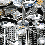 Люстра круглая на цепи цвета хром с прозрачными рельефными хрустальными пластинами Textured Glass Chandelier варинант исполнения - 9 | Loft Concept в Тюмени