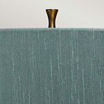 Настольная лампа с коническим дымчато-зелёным абажуром из искусственного шёлка Quintiesse варинант исполнения - 4 | Loft Concept в Тюмени