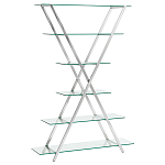 Стеллаж со стеклянными полками на стальном каркасе X-ray варинант исполнения - 1 | Loft Concept в Тюмени