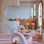 Торшер с разноцветными стеклянными цилиндрами и шарами Eclecticism  варинант исполнения - 4 | Loft Concept в Тюмени