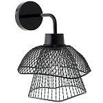 Бра с сетчатым металлическим абажуром Black Mesh Lampshade варинант исполнения - 1 | Loft Concept в Тюмени