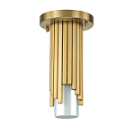 Потолочный светильник латунного цвета с цилиндрическим белым матовым плафоном Elstead Lighting варинант исполнения - 8 | Loft Concept в Тюмени
