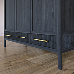 Большой Шкаф Primo Черный дуб с 3 дверьми и 3 выдвижными ящиками варинант исполнения - 6 | Loft Concept в Тюмени