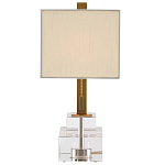 Настольная лампа прямоугольная на прозрачном основании Charm and Luxury варинант исполнения - 3 | Loft Concept в Тюмени