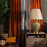 Настольная лампа бежевая с изображением птиц Slip Away варинант исполнения - 5 | Loft Concept в Тюмени