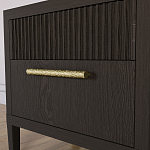 Прикроватная Тумбочка Primo с двумя ящиками Темный орех варинант исполнения - 3 | Loft Concept в Тюмени