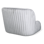 Барный стул со спинкой и подлокотниками на 4-х деревянных ножках Серый Велюр Ava Charm варинант исполнения - 3 | Loft Concept в Тюмени