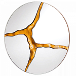 Зеркало кругле с декоративной золотой вставкой Golden Tree варинант исполнения - 1 | Loft Concept в Тюмени