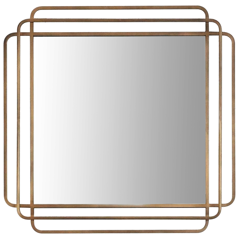 Квадратное настенное зеркало Arbela Mirror Латунь Квадратное настенное зеркало Arbela Mirror Латунь в Тюмени | Loft Concept