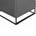 Шкаф-витрина цвета графит с полками и стеклянной дверью Strict Lines варинант исполнения - 5 | Loft Concept в Тюмени