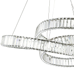Подвесная люстра в виде изогнутых колец с хрустальным декором Ring Horizontal Oculus Chrome Light Chandelier варинант исполнения - 3 | Loft Concept в Тюмени