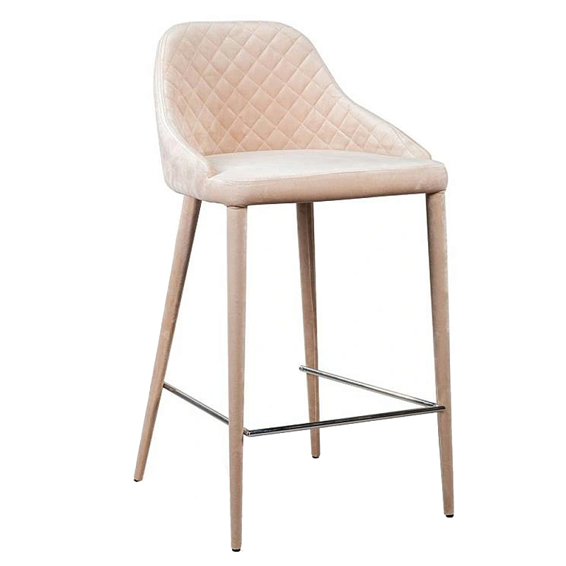 Стул Douglas Rhombus Bar stool Бежевый Велюр Бежевый Стул Douglas Rhombus Bar stool Бежевый Велюр Бежевый в Тюмени | Loft Concept