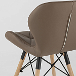 Стул с коричневым сиденьем из экокожи JEROEN варинант исполнения - 6 | Loft Concept в Тюмени