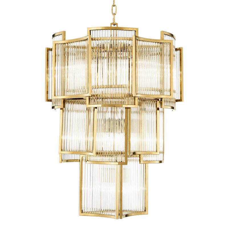 Люстра Chandelier Jet Set Gold Золотой Прозрачный (Transparent) Люстра Chandelier Jet Set Gold Золотой Прозрачный (Transparent) в Тюмени | Loft Concept
