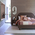 Зеркало овальное Curved Furniture бежевое варинант исполнения - 4 | Loft Concept в Тюмени