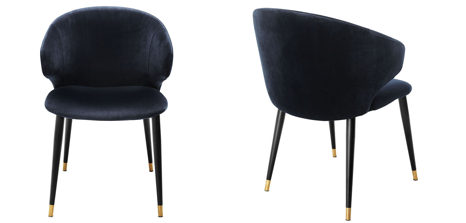 Стул Eichholtz DINING CHAIR VOLANTE blue Стул Eichholtz DINING CHAIR VOLANTE blue - Loft-Concept в Тюмени