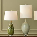 Настольная лампа зеленая грушевидной формы Rich Green Glaze варинант исполнения - 4 | Loft Concept в Тюмени