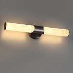 Бра с вытянутым цилиндрическим плафоном из белого алебастра на круглом основании Темная Латунь Cryptocrystalline Stone варинант исполнения - 2 | Loft Concept в Тюмени