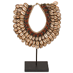 Этническое ожерелье из ракушек на подставке Ethnic Necklace Brown Shells варинант исполнения - 1 | Loft Concept в Тюмени