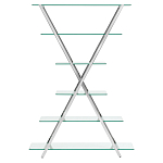 Стеллаж со стеклянными полками на стальном каркасе X-ray варинант исполнения - 2 | Loft Concept в Тюмени