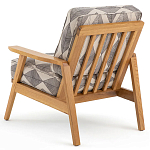 Кресло с каркасом из массива дуба Deniaud Oak Rhombus Beige Armchair варинант исполнения - 4 | Loft Concept в Тюмени