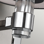 Бра цвета хром с белым цилиндрическим стеклянным плафоном Feiss варинант исполнения - 4 | Loft Concept в Тюмени