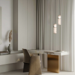 Подвесной светильник с цилиндрическим плафоном из белого алебастра Cryptocrystalline Stone варинант исполнения - 9 | Loft Concept в Тюмени